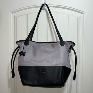 Radley London Dane Park Grey with Black Tote Purse Bag Drawstring
